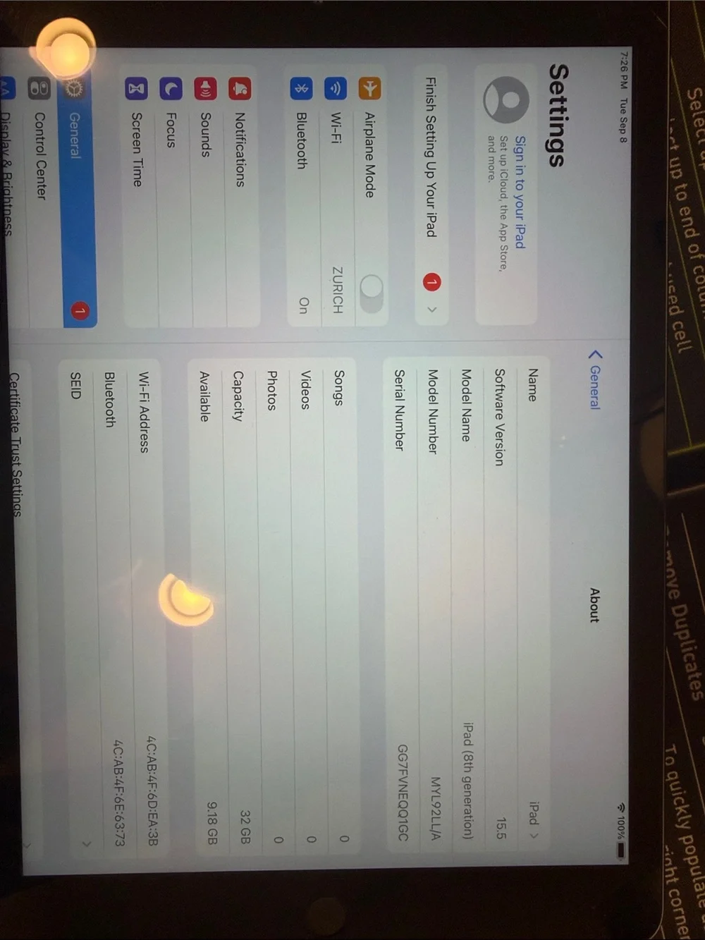 Apple iPad Black Front with Home Button